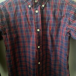 Polo by Ralph Lauren Blue and Red Casual Button Down Shirt